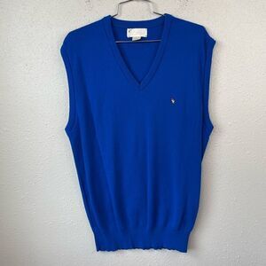 Vintage Arnold Palmer Sleeveless V-Neck Sweater Size L EUC